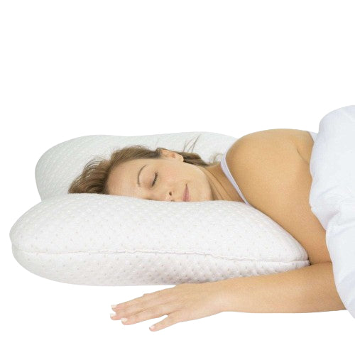 Vive Health C-Shaped Body Pillow, Poly fiber, 54 x 6 Inches, White Cover