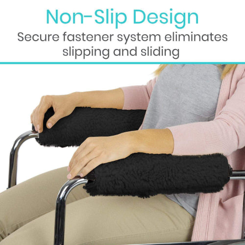 Vive Health Sheepskin Wheelchair Armrest Covers, Pair