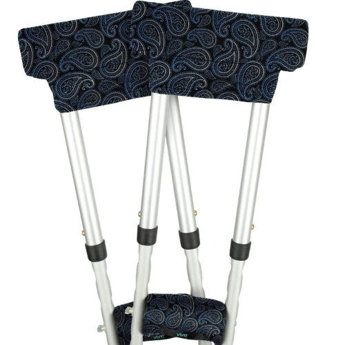 Vive Health Crutch Pads and Hand Grips Standard And Youth, Paisley