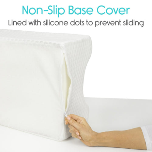 Vive Health Knee Elevation Pillow, Foam, 7 Inches Channel, Washable Cover