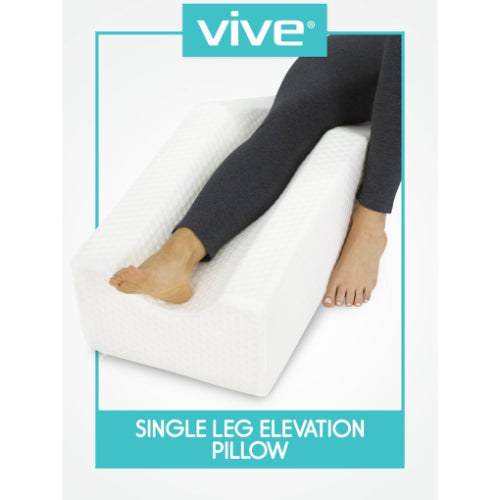 Vive Health Knee Elevation Pillow, Foam, 7 Inches Channel, Washable Cover