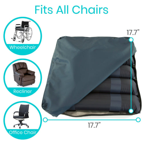 Vive Health Alternating Seat Cushion for Wheelchair, with Rechargeable Air Pump