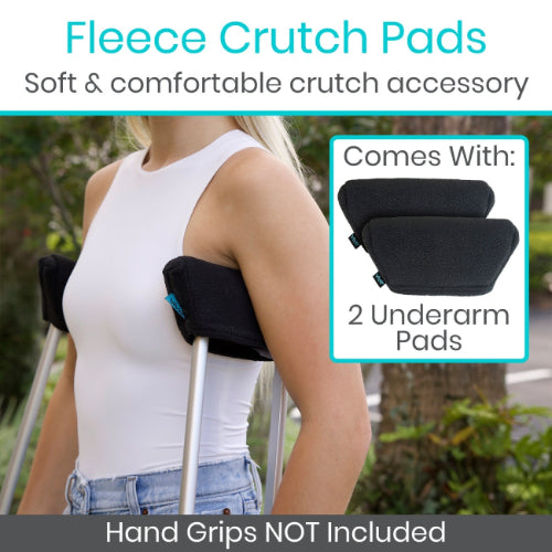 Vive Health Fleece Crutch Pad Cushions for Underarm Comfort