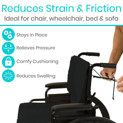 Vive Health Sheepskin Wheelchair Seat and Backrest Pads