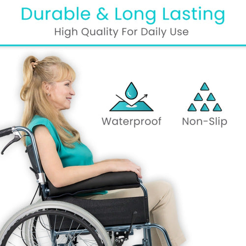 Vive Health Easy Clean Padded Wheelchair Armrests, Reversible and Easy to Install