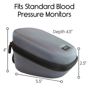 Vive Health Blood Pressure Monitor Case, Gray, Shock-Proof Storage for Vive Precision and Omron 5 with Carry Strap Hover