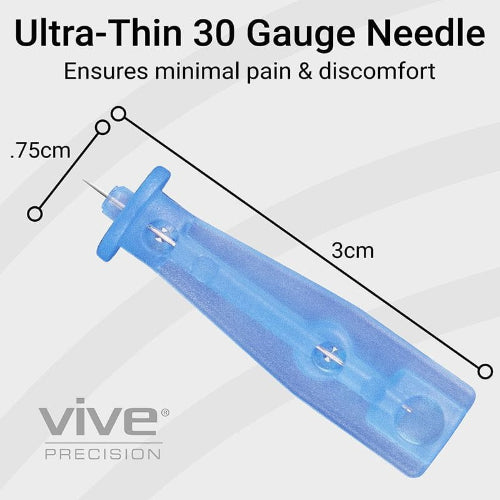 Vive Health Gamma-Sterilized Twist Lancets for Safe Blood Glucose Monitoring, Pack of 300