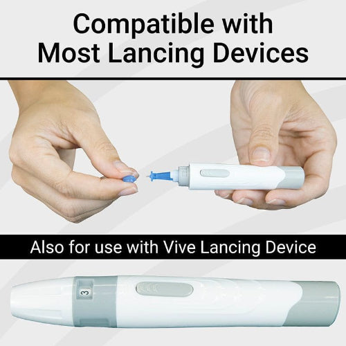 Vive Health Gamma-Sterilized Twist Lancets for Safe Blood Glucose Monitoring, Pack of 300