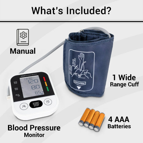 Vive Health Standard Blood Pressure Monitor with One-Touch Operation