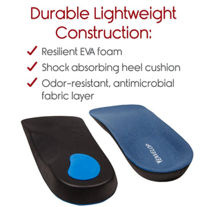 Vive Health 3/4-Length Orthotic Insole, Antimicrobial, M: 3.5 - 5, W: 4.5 - 6 Inches Hover