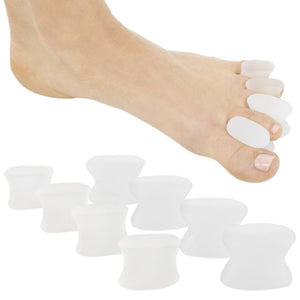 Vive Health Toe Spacers, 4 Small, 4 Large, White