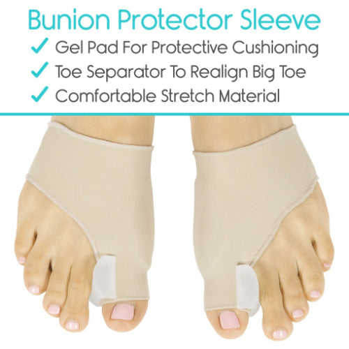 Vive Health Bunion Bundle, Cushioning Gel Pads with Toe Separators