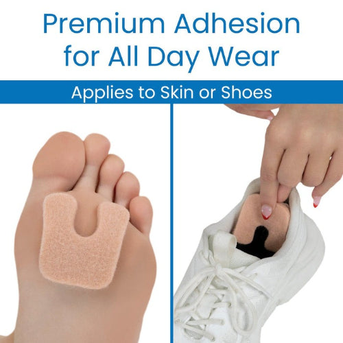 Vive Health U-Shaped Felt Callus Pads, Cushioned Support