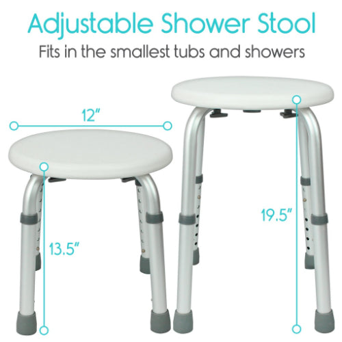 Vive Health Shower Stool, 12.5 Inches Seat