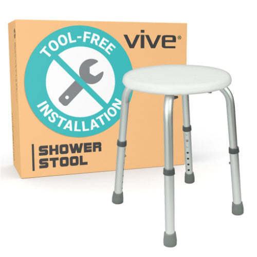 Vive Health Shower Stool, 12.5 Inches Seat