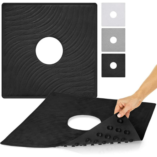 Vive Health Shower Mat, Black, 22 x 22 Inches