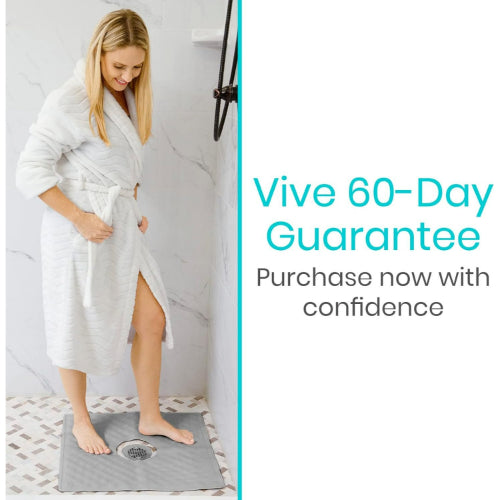 Vive Health 22 x 22 Inches Shower Mat, Grey
