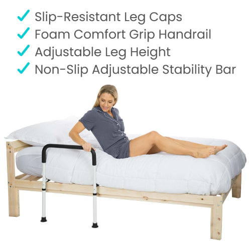 Vive Health Adjustable Bed Rail for Safe Bedside Support, Pack of 5