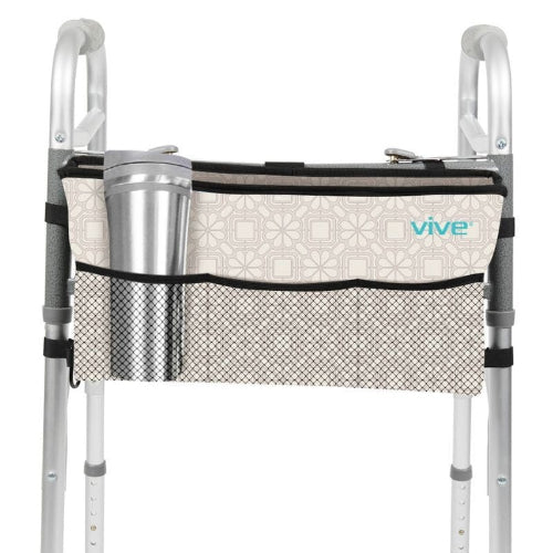 Vive Health Walker Bag with Adjustable Fasteners, Water Resistant Nylon