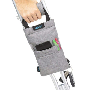 Vive Health Standard Crutch Bag, Gray