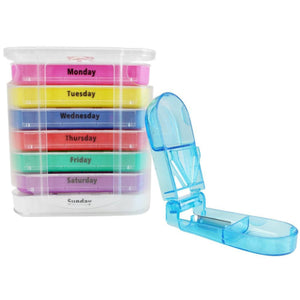 Vive Health Stackable Pill Organizer, 7 Days with 4 Sections Each