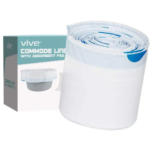 Vive Health Disposable Commode Liner Leak-Proof, Hygienic, Single Use, Adult Care, Incontinence Protection, Moovkart