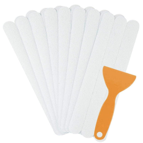 Vive Health Nonslip Bath Strips, 7.5 X 0.75 Inches Peel And Stick, 24 Pack With Putty Knife