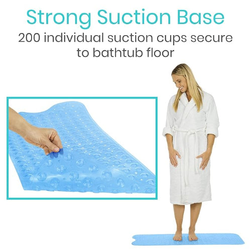 Vive Health 38 X 15 Inches Bath Mat, Blue