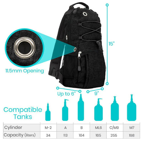 Vive Health Oxygen Tank Bag for M2 to C Cylinders