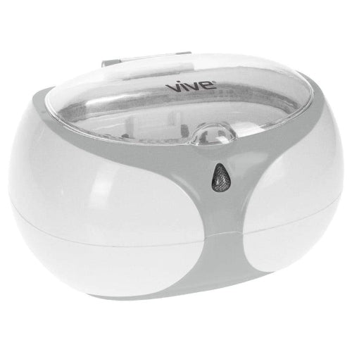 Vive Health Silver ultrasonic cleaner with digital display