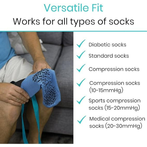 Vive Health Sock Assist and Remover with Tapered Non-Slip Ridges, 6.4 Oz