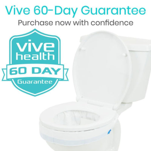 Vive Health Toilet Bowl Liners with Super Absorbent Pads, 24 Pack, Most Absorbent on Market, for Commodes Camping