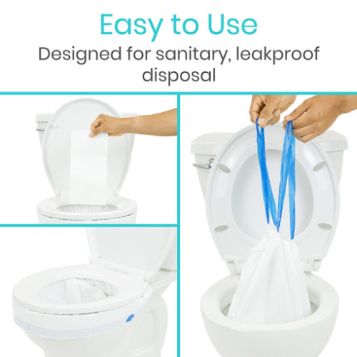 Vive Health Leak-Proof Toilet Bowl Liners with Super Absorbent Pads