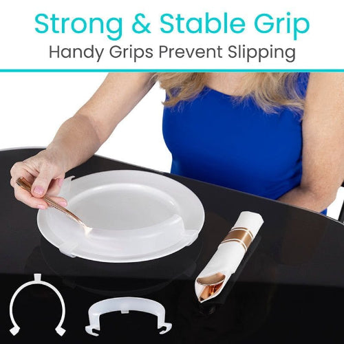 Vive Health Plate Guard for Dining, BPA-Free Food Spill Protector