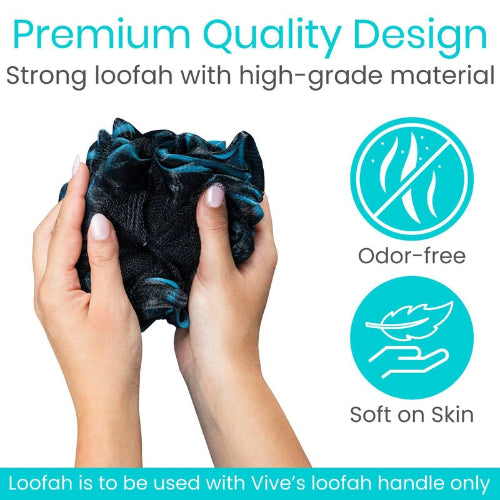 Replacement loofah set for Vive Bendable Loofah Brush


