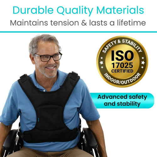 Vive Health Adjustable Vest Restraint for Wheelchair or Bed Safety