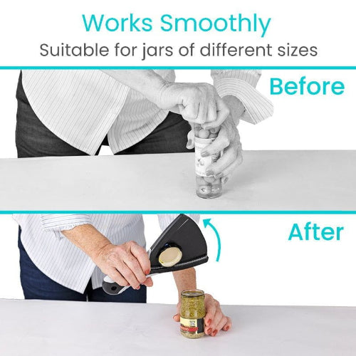 Vive Health Jar Opener with Stabilizing Rubber Pad for Easy Grip