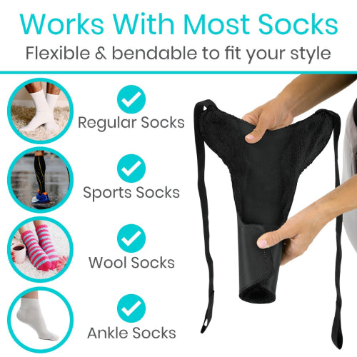 Vive Health Bendable Sock Assist for easy sock application, promoting independence and comfort for individuals with limited mobility, Moovkart.