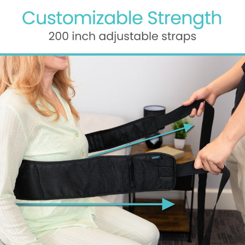 Vive Health Adjustable Elderly Bed Restraint, Secure Safety Belt for Fall Prevention