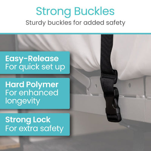 Vive Health Adjustable Elderly Bed Restraint, Secure Safety Belt for Fall Prevention