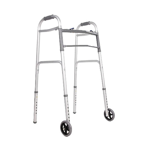 Vive Health Foldable Core Walker, Lightweight and Adjustable Mobility Support with Wheels