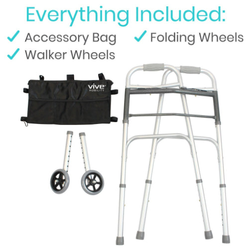 Vive Health Easy-Fold Walker for Enhanced Mobility