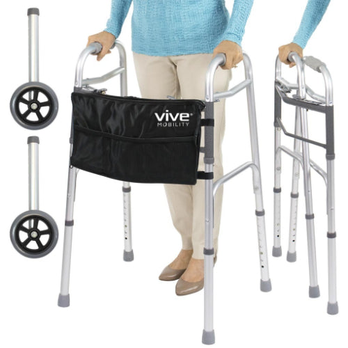 Vive Health Easy-Fold Walker for Enhanced Mobility