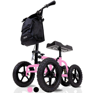 Vive Health All Terrain Knee Walker, Pink