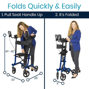 Vive Health Upright Walker, Blue, Pack of 2 Hover