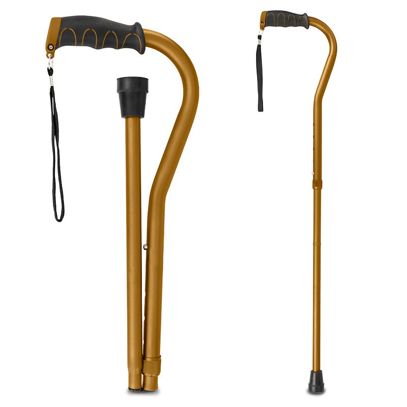 Vive Health Folding Offset Cane, Bronze