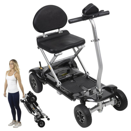 Vive Health Folding Mobility Scooter with adjustable height and comfortable seat