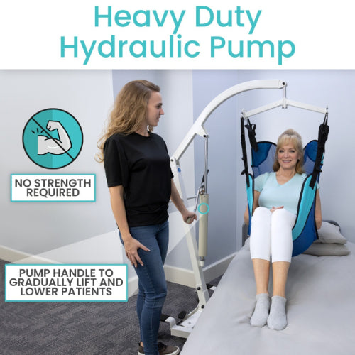 Vive Health Hydraulic Patient Lift With Sling for Safe and Adjustable Transfer Support