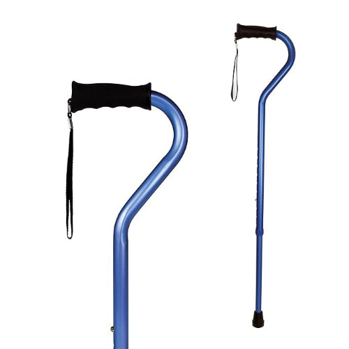 Vive Health Soft Grip Adjustable Offset Cane with Slip-Resistant Design for Enhanced Mobility