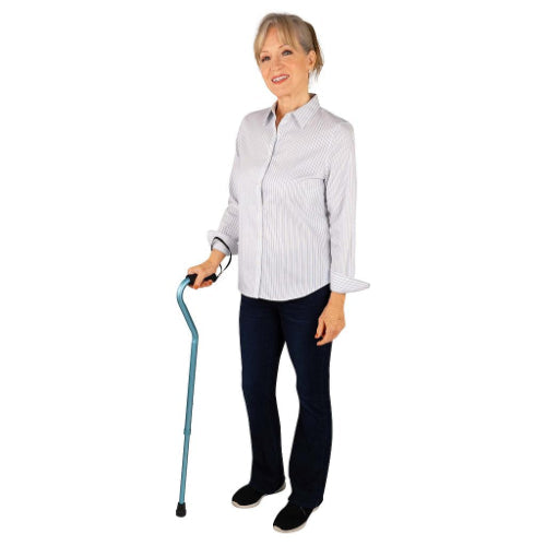 Vive Health Offset Cane with soft grip handle and adjustable height